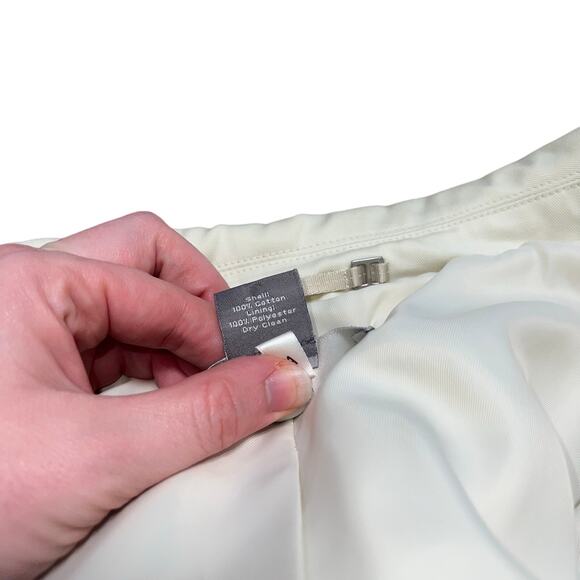 ANN TAYLOR Cream Double Breasted Trench Coat W/ Belt Size S - Picture 8 of 12